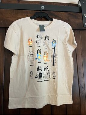 Bluey Character Graphic Tee - Cream